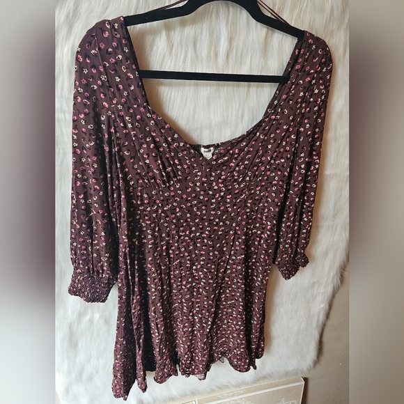 Garage Classic 90's Floral Babydoll Mini Dress/Tunic - Picture 2 of 7